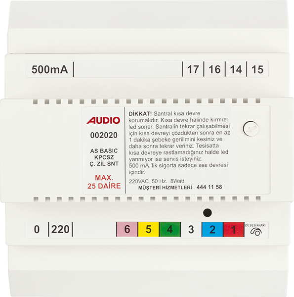 AudioAudio 002020 AS 202 Kapıcısız Çift Zilli 2 Melodili Santral