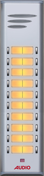 AudioAudio 004849 E20 Basic Hopörlörlü Yan Sıra Çift Butonlu Zil Paneli 20 li