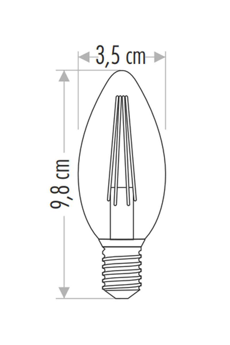 CataCata CT-4066G 4W Led Filament Buji Ampül E14 3200K Günışığı