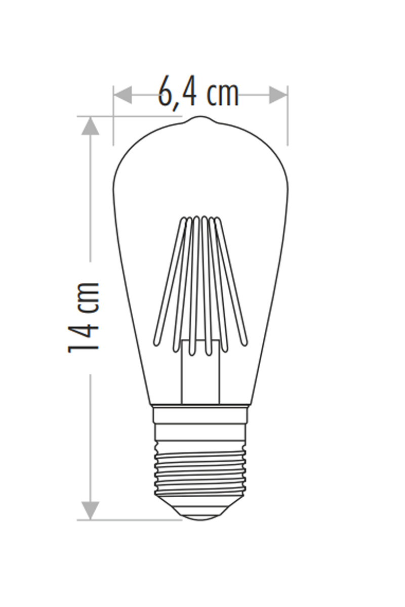 CataCata CT-4290 8w Rustik Led Ampül ST64 E27 Amber