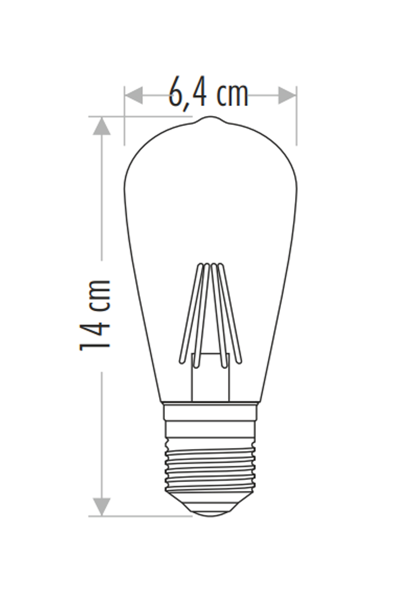 CataCata CT-4353 8w Edison Led Ampul E27 3200K Günışığı