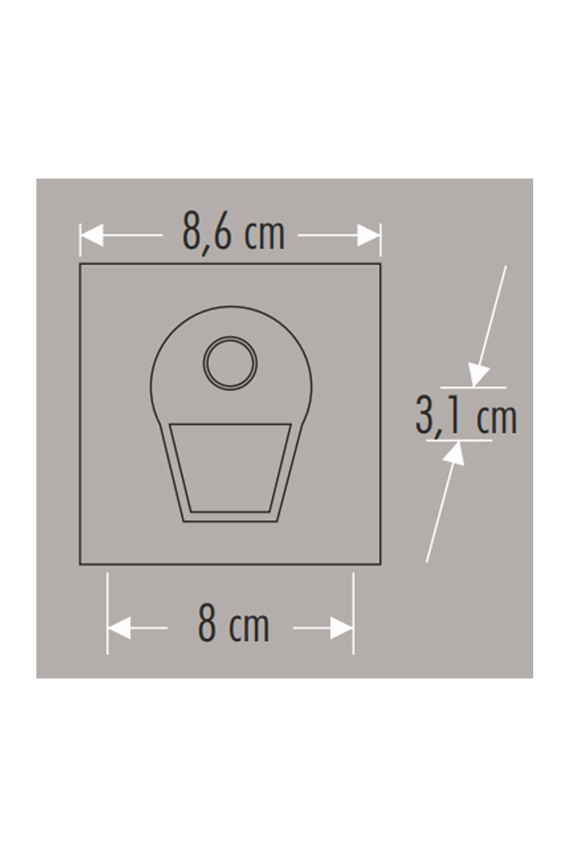 CataCata CT-5170B 1w Sensörlü Fotoselli Koridor Armatürü Beyaz Kasa 6400K Beyaz