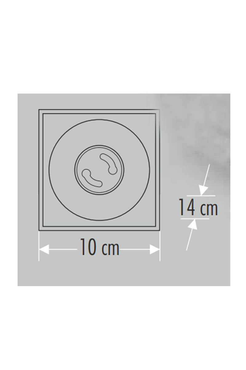 CataCata CT-5420SP Bergama  Sıva üstü Armatür Siyah Platin GU10