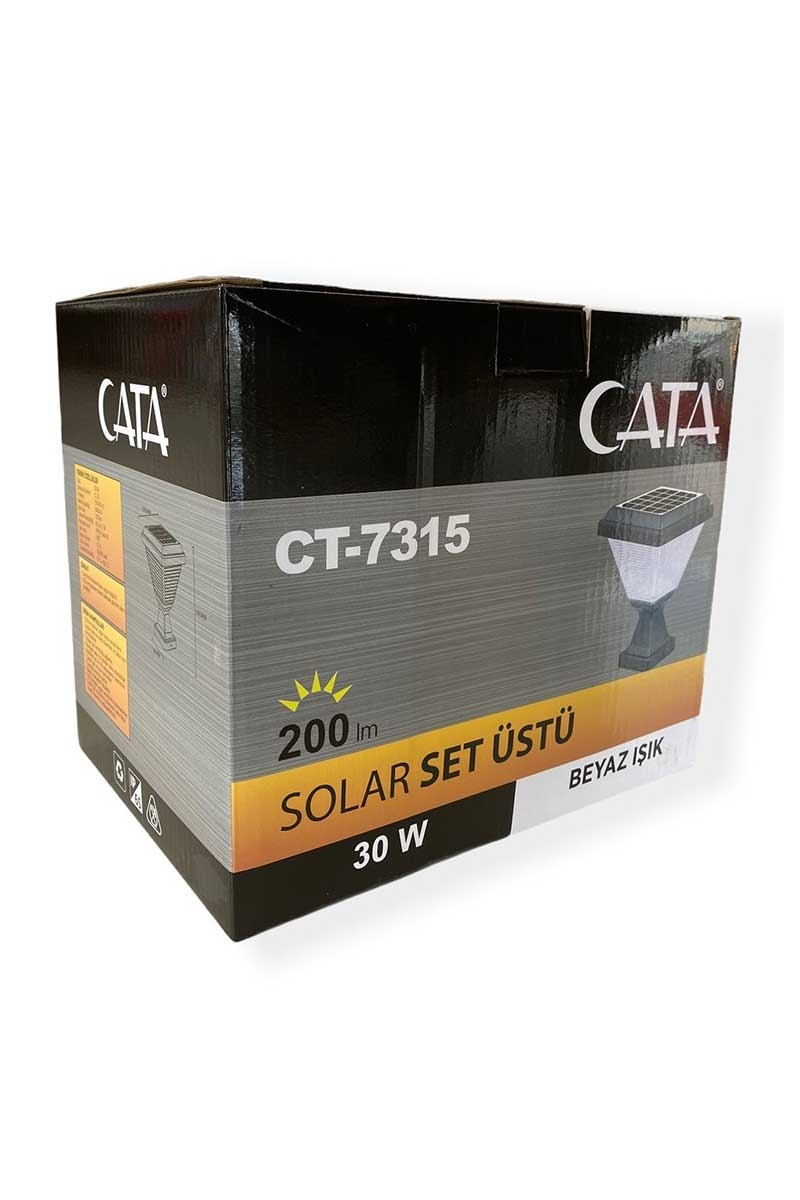 CataCata CT-7315 30w Solar Set Üstü Bahçe Armatürü 6500K Beyaz