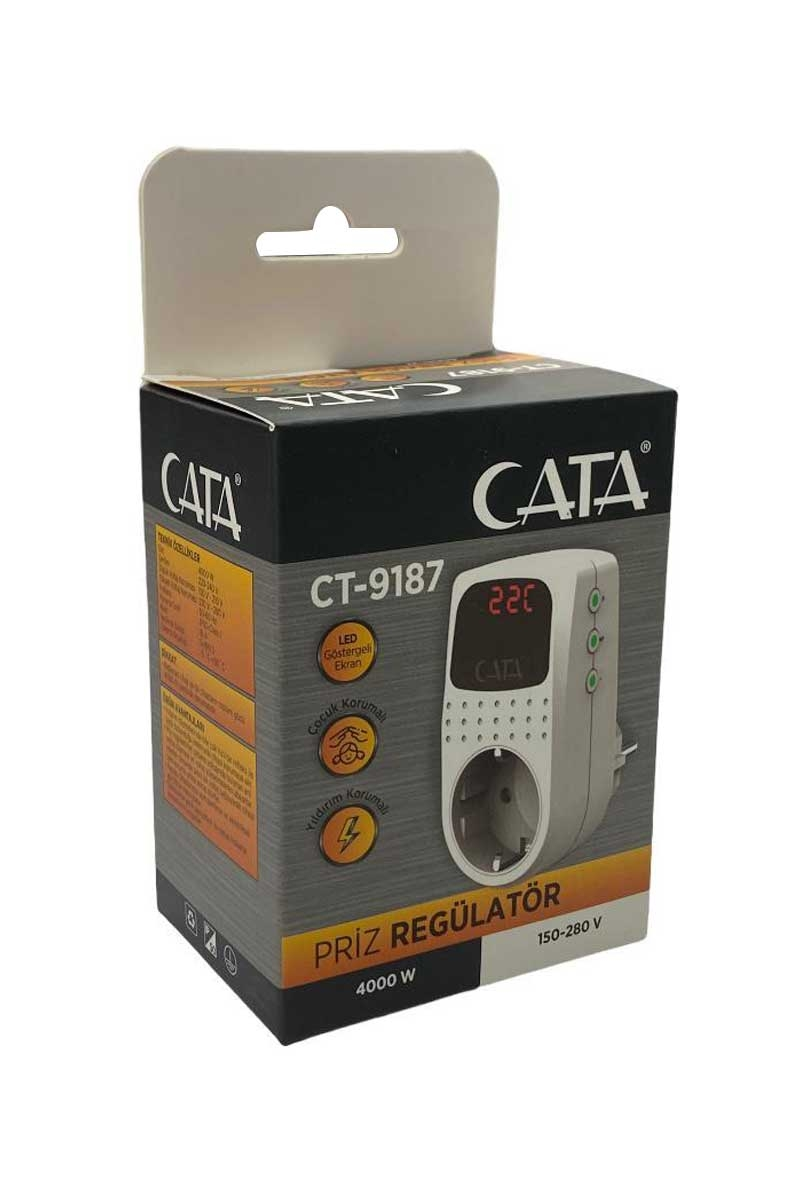 CataCata CT-9187 4000w 150-280V Tekli Akım Korumalı Priz