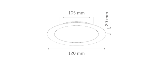 InoledInoled 2706-01 6w Sıva Altı Yuvarlak Slim Panel Led Armatür 6500K Beyaz
