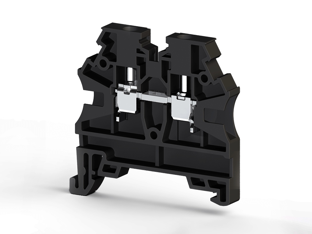 KlemsanKlemsan 304205 AVK 2,5 RD 2,5 mm², Vida bağlantılı, Tek katlı geçiş klemensi, Yalıtım Malzemesi PA, Siyah