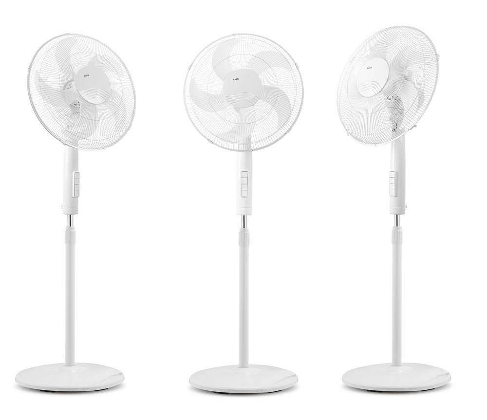 RaksRaks SF 16 Plus Ayaklı Vantilatör Siyah 40 Cm 5 Kanat Pervaneli