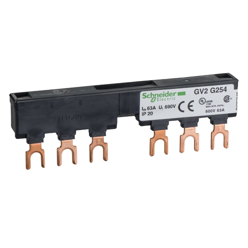 SchneiderSchneider GV2G254 Tesys Gv2, Tesys D Ve K Ve U - Comb Busbar - 63 A - 2 Tap-Off - 54 Mm Aralık