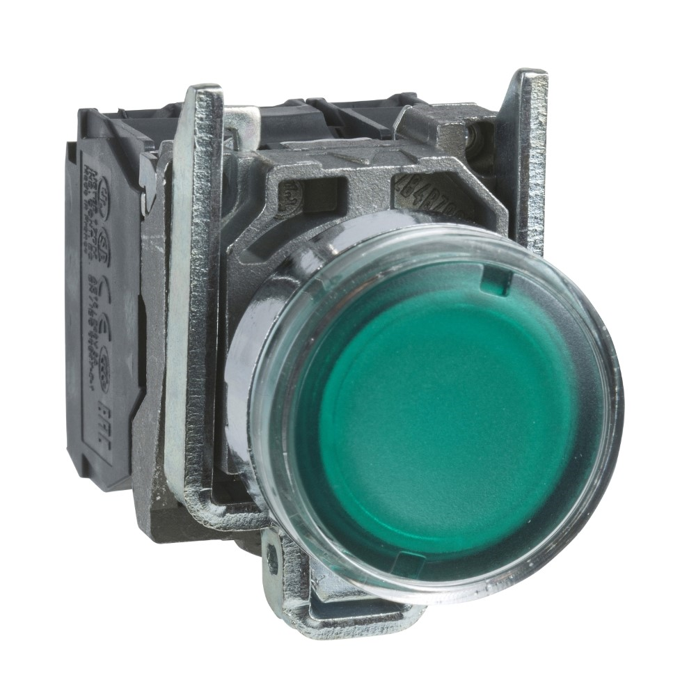 SchneiderSchneider XB4BW33M5 Yeşil Sıva Altı Eksiksiz Işıklı Buton Ø22 Yaylı Dönüş 1Na+1Nk 220...240V