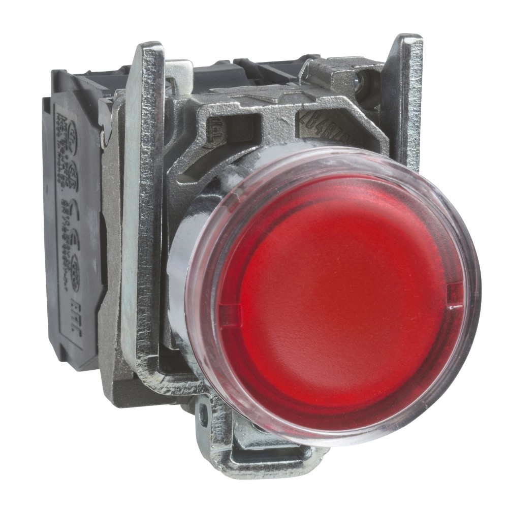 SchneiderSchneider XB4BW34M5 Kırmızı Sıva Altı Eksiksiz Işıklı Basm Buton Ø22 Yaylı Dönüş 1Na+1Nk 220...240V