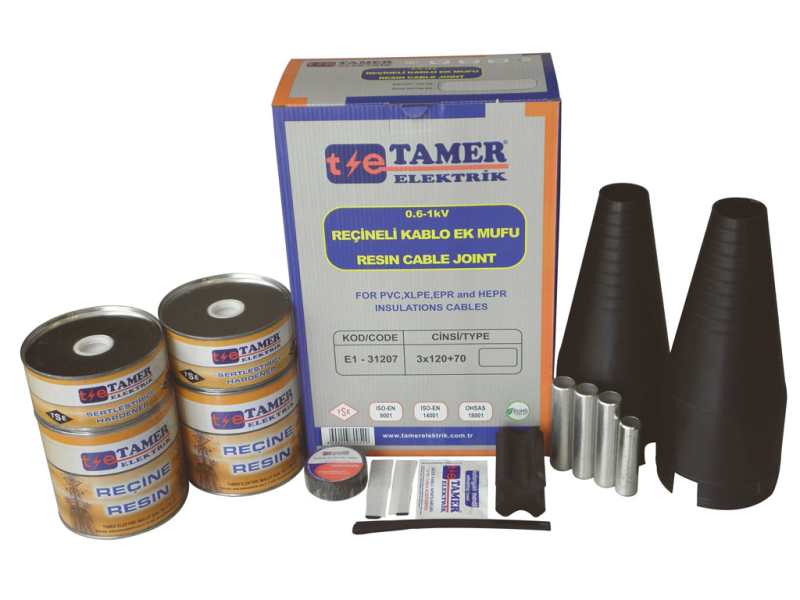 TamerTamer 3x150+70 Bakır İletken İçin Reçineli Kablo Ek Mufu