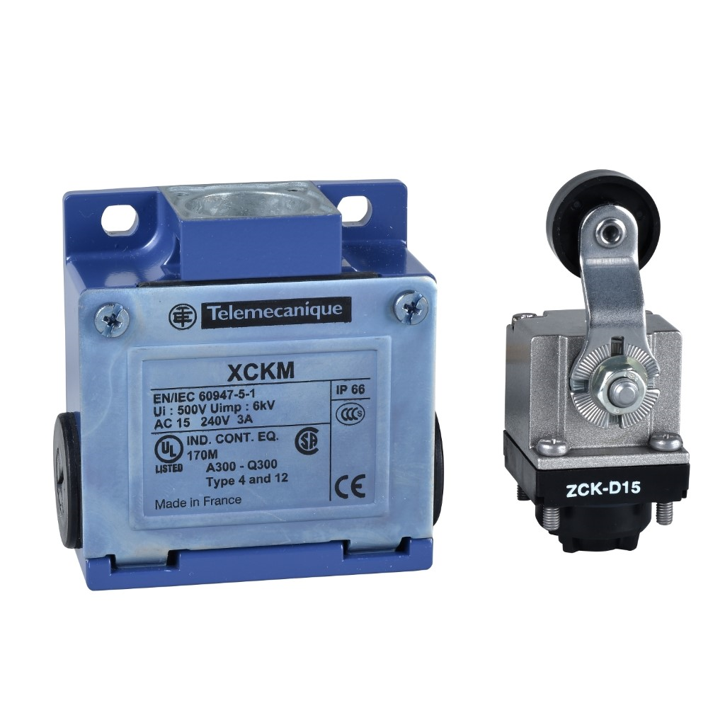 TelemecaniqueTelemecanique XCKM115 Limit Anahtarı Xckm - Termopl Makaralı Manivela - 1Nk+1Na - Ani Hareketli - Pg11