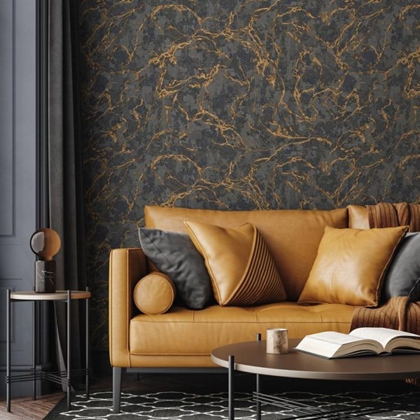 1503-5 Adawall Vera Altın Damar Desenli Duvar Kağıdı