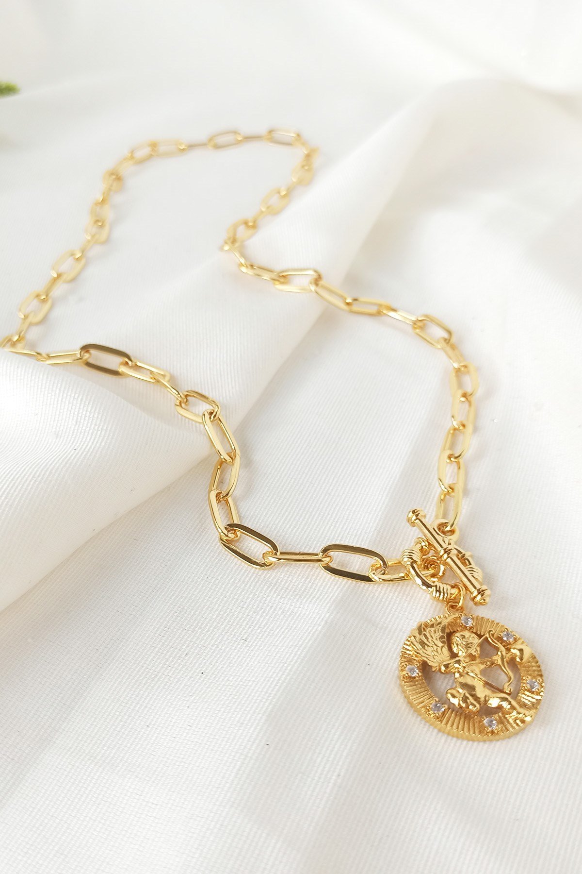 Altın Kaplama Melek Kolye