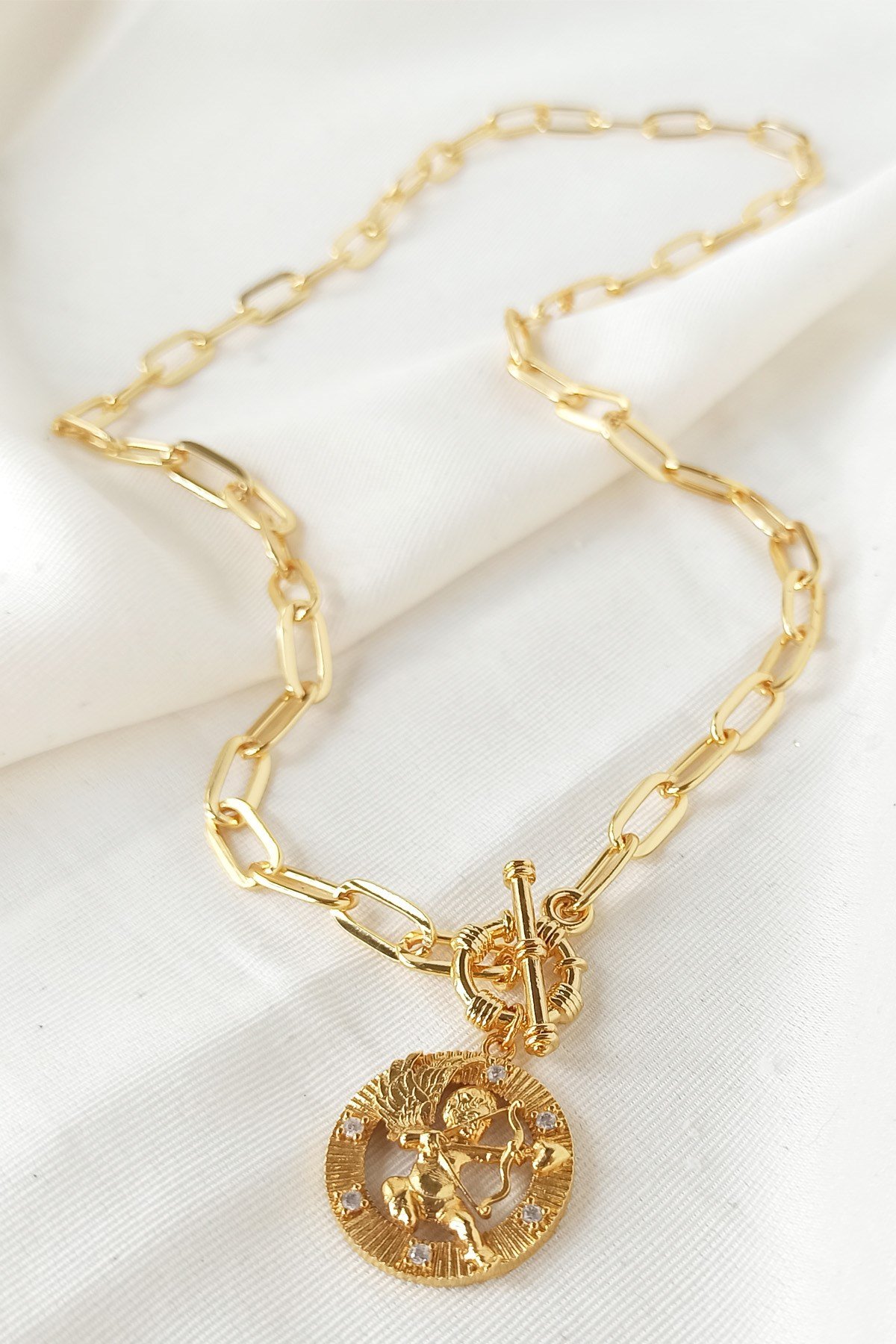 Altın Kaplama Melek Kolye