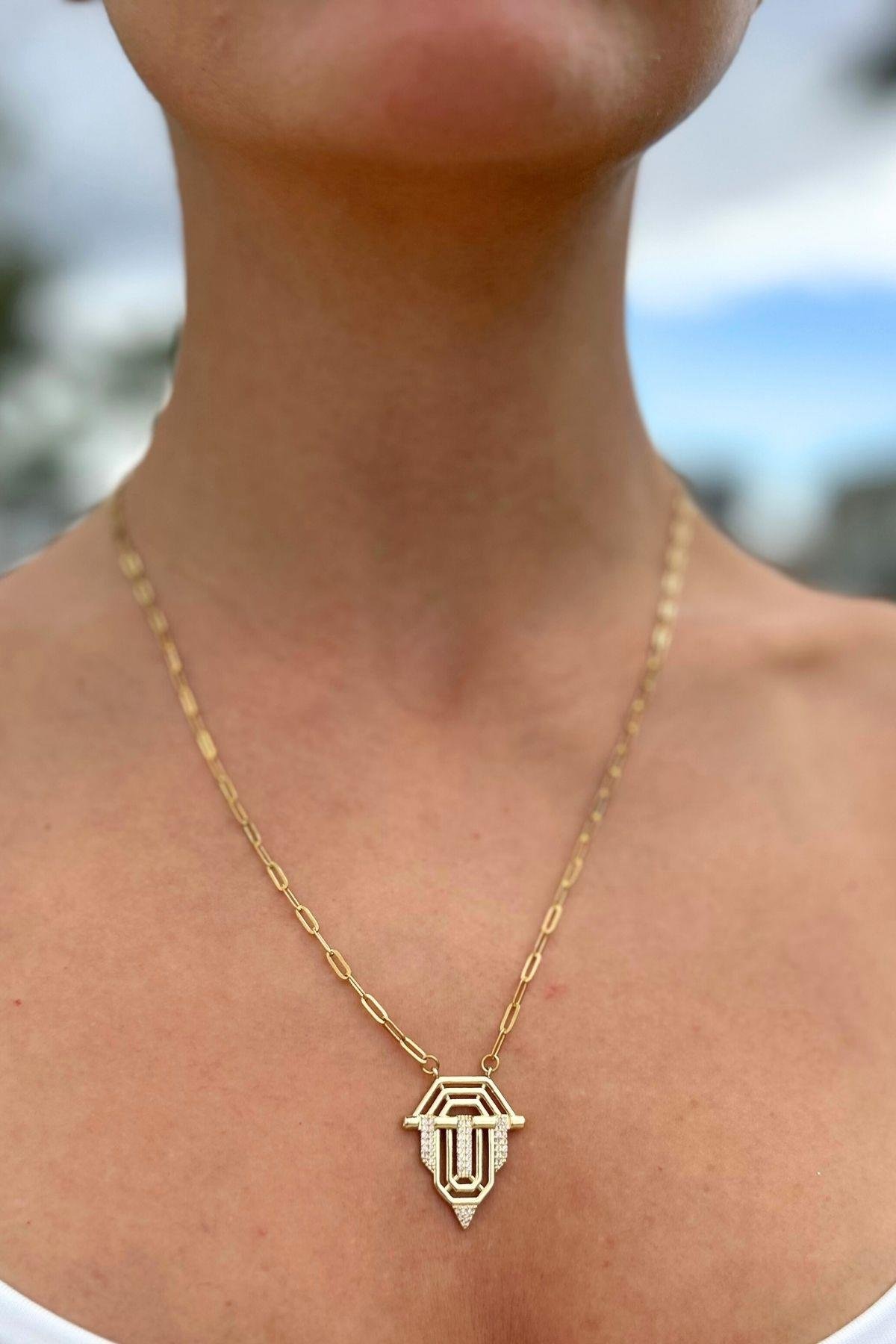 Altın Kaplama Serenay Çelik Kolye