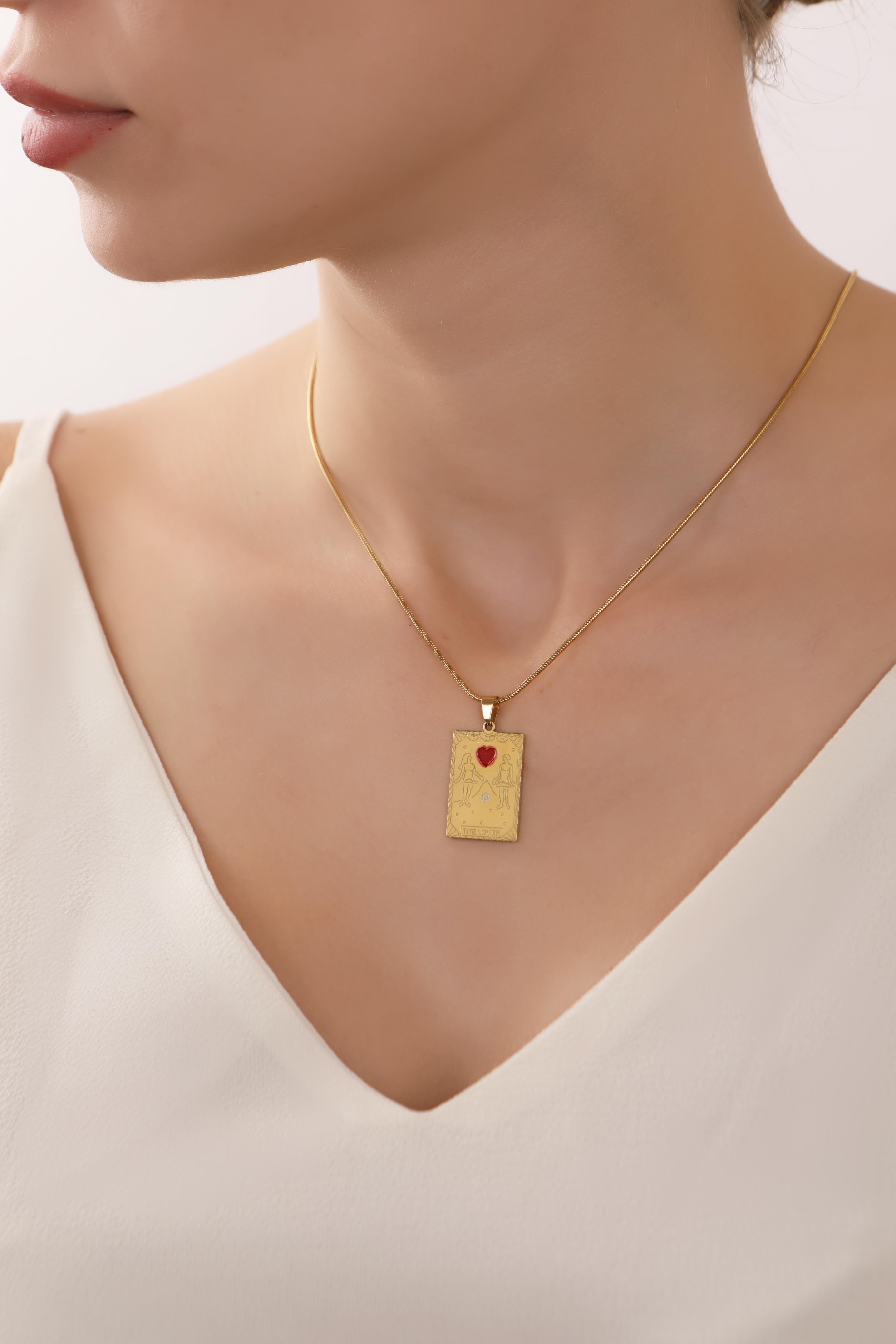 Gold Plated The Love Snake Chain Steel Necklace