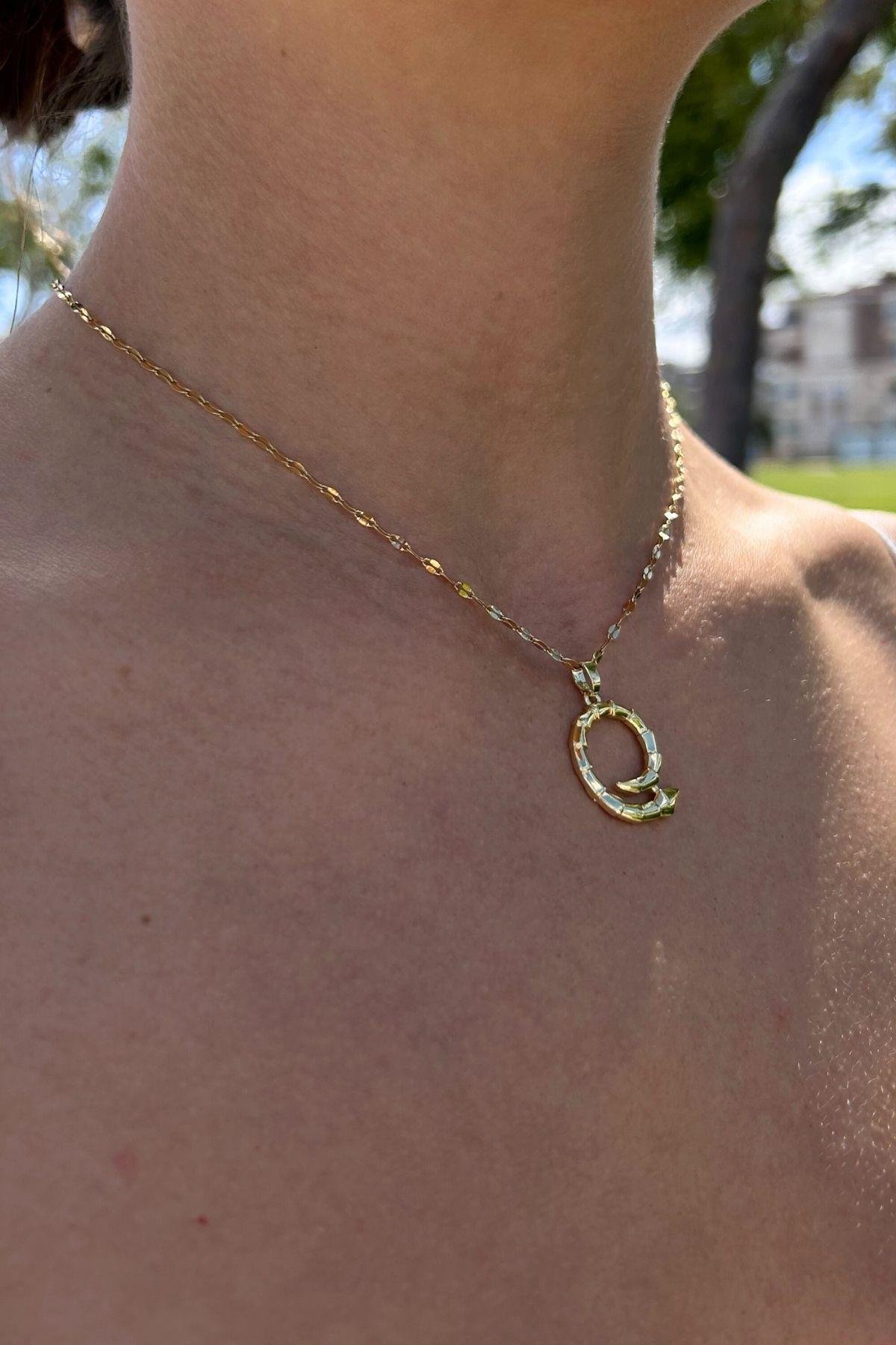 Çelik Yılan Figürlü Döngü Kolye