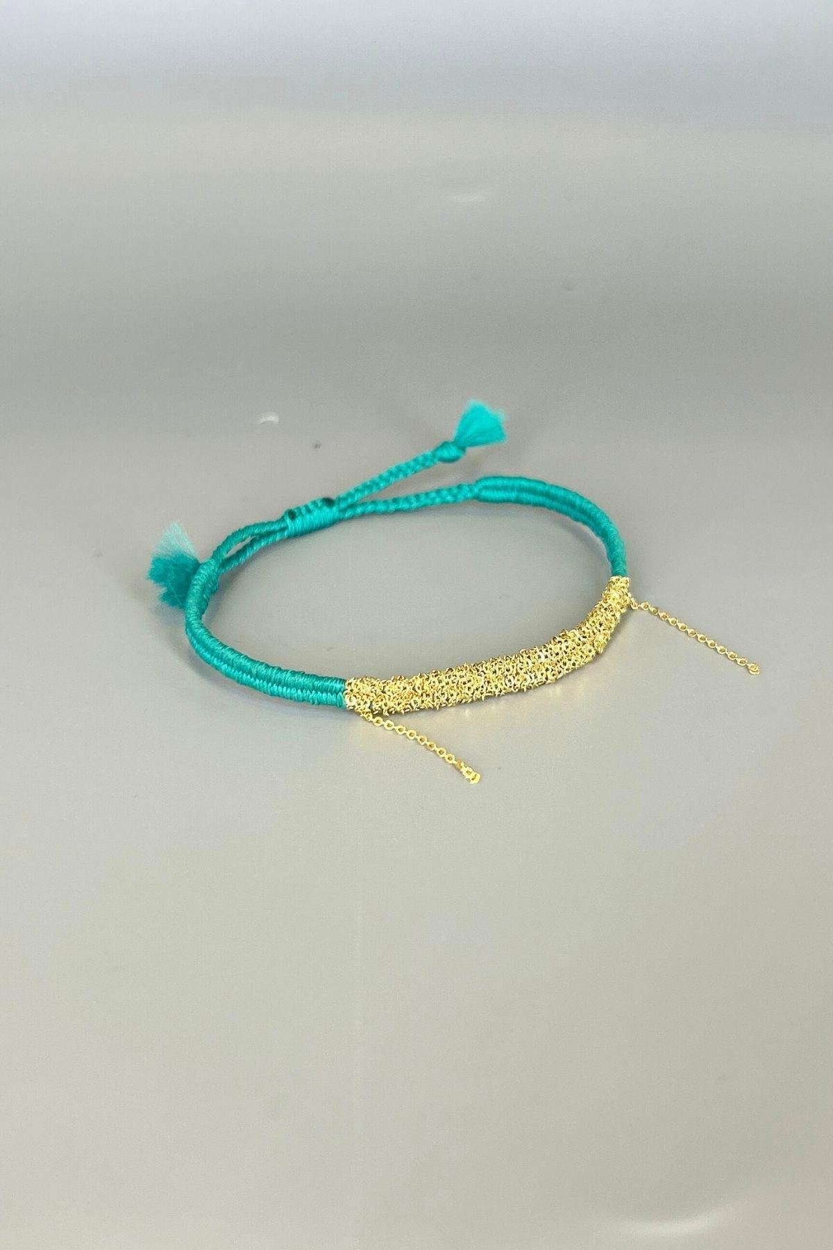 Handmade Dokuma Zincir Sallantılı Kılçık Bileklik