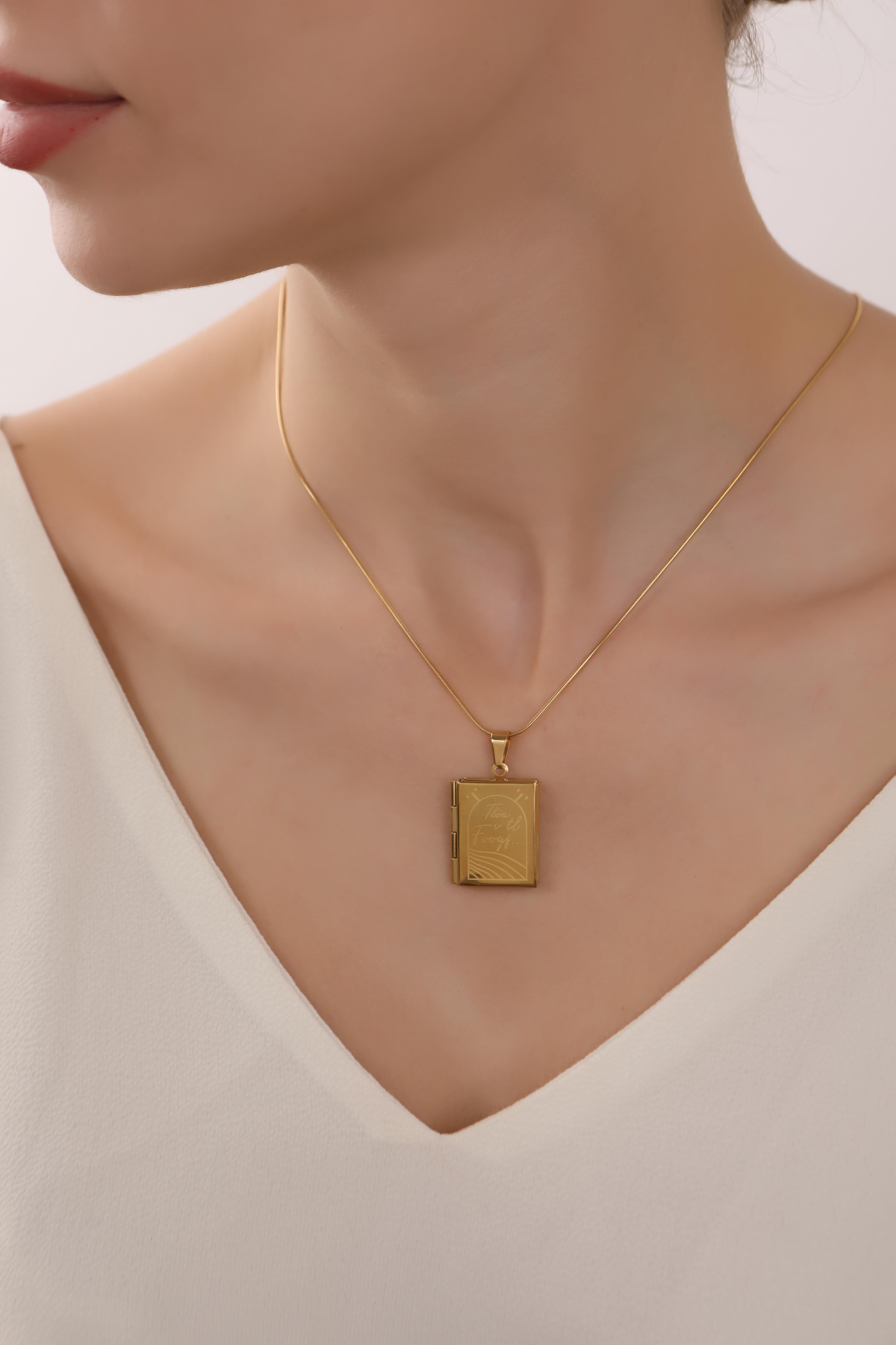 Vip Gold Plated Album Steel Necklace