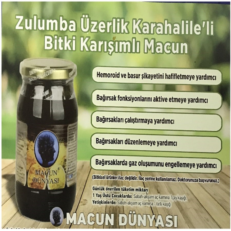 Zulumba Üzerlikli Bitki Karışımlı Macun (450 Gr)