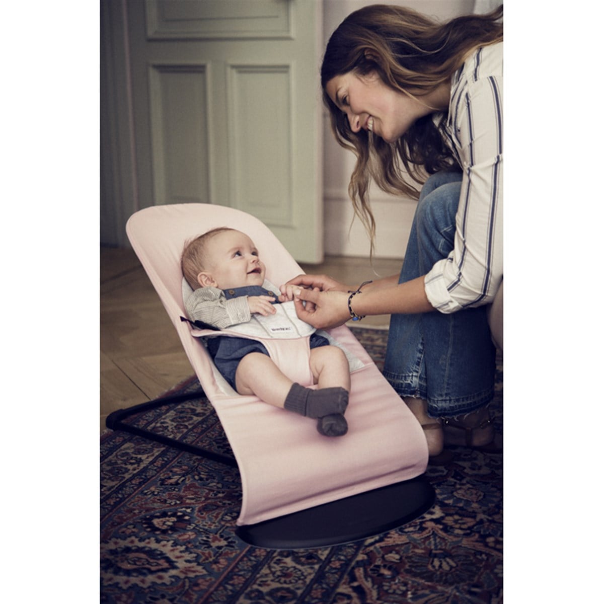 BabyBjörn Balance Soft Ana Kucağı Light Pink / Grey Cotton Jersey