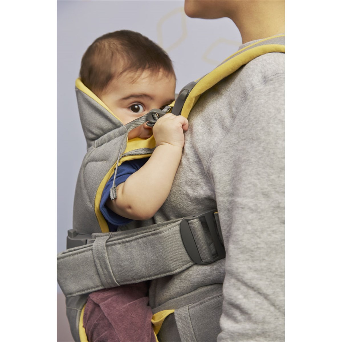 BabyBjörn Kanguru One Cotton MİX / Grey Yellow