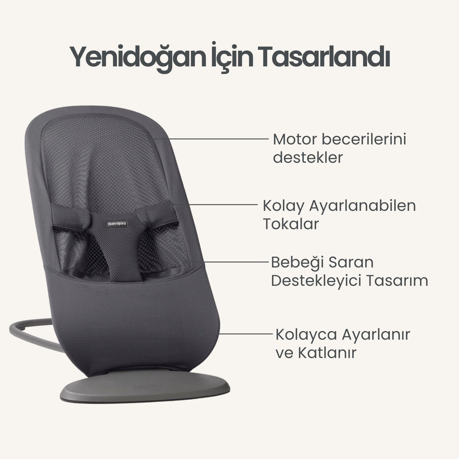 BabyBjörn 2’li Set Begin Ana Kucağı & Kanguru Hold Mesh Dark Grey