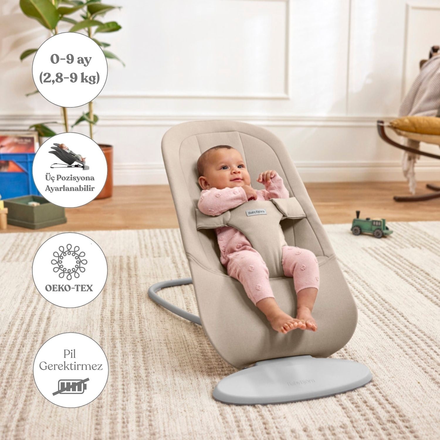 BabyBjörn 2’li Set Begin Ana Kucağı & Kanguru Hold Woven Sand Grey