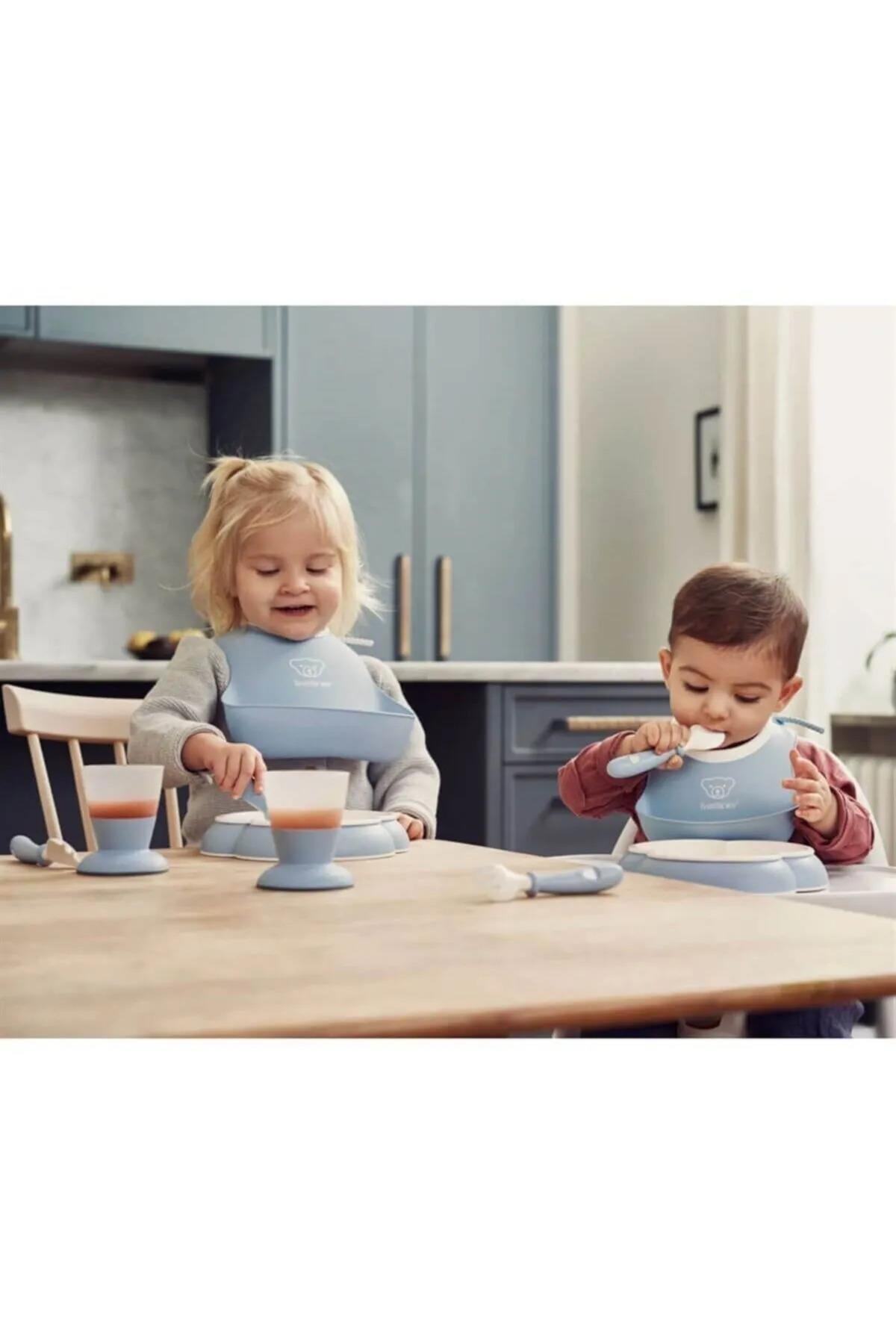 BabyBjörn 2´li Yumuşak Mama Önlüğü Powder Green / Blue