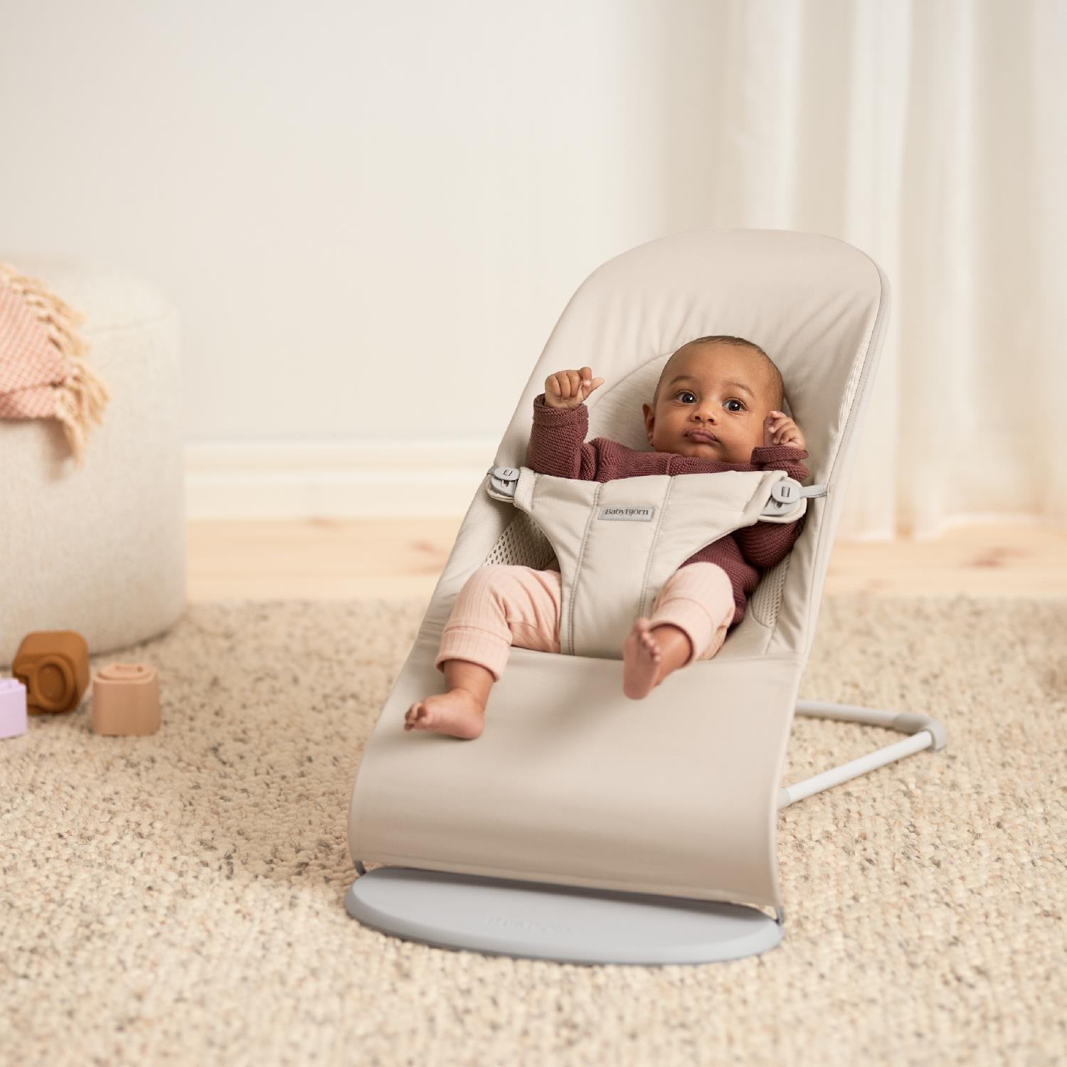 BabyBjörn 2'li Set Balance Soft Woven Jersey Üçlü Kumaş Ana Kucağı & Kanguru Mini 3D Jersey Light Beige