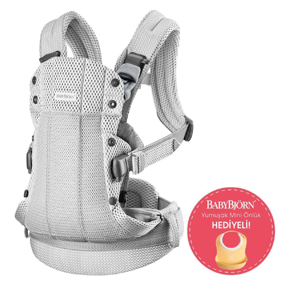 BabyBjörn 2'li Set Soft Oyuncaklı Bliss Ana Kucağı 3D Jersey Light Grey & Kanguru Harmony Mesh Silver