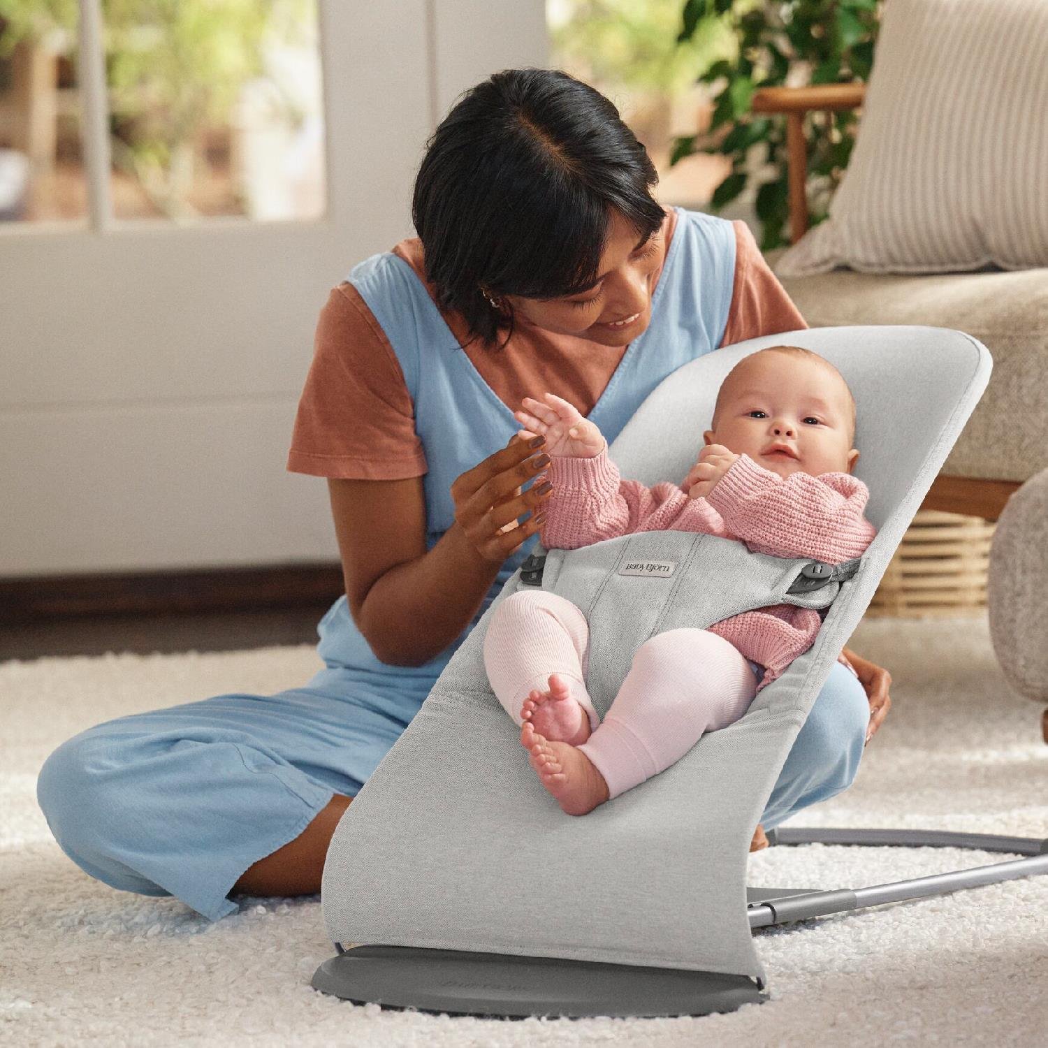 Babybjörn Balance Bliss Ana Kucağı Woven Melange Oyuncaklı / Light Grey