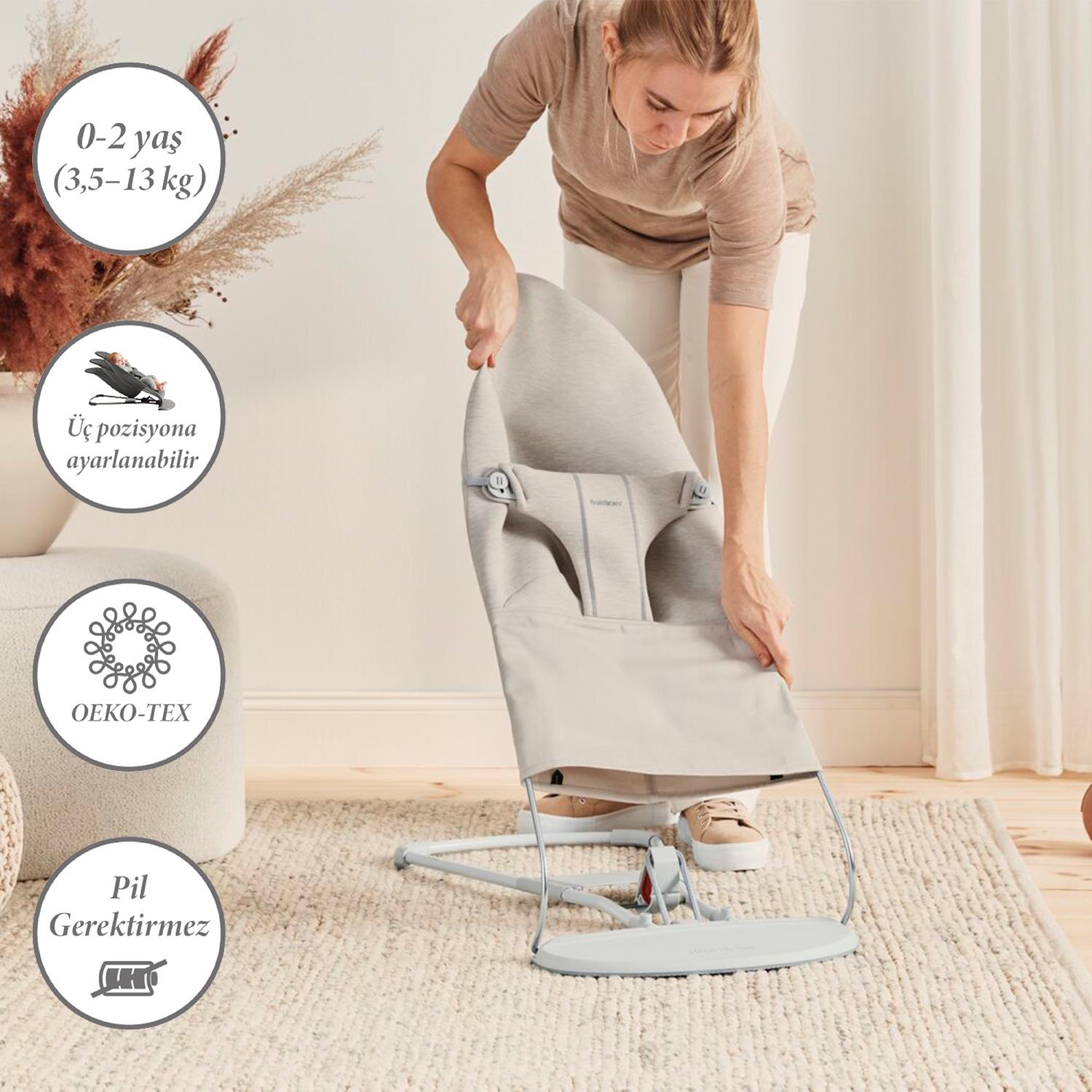 BabyBjörn Balance Bliss Ana Kucağı Cotton 3D Jersey / Light Beige