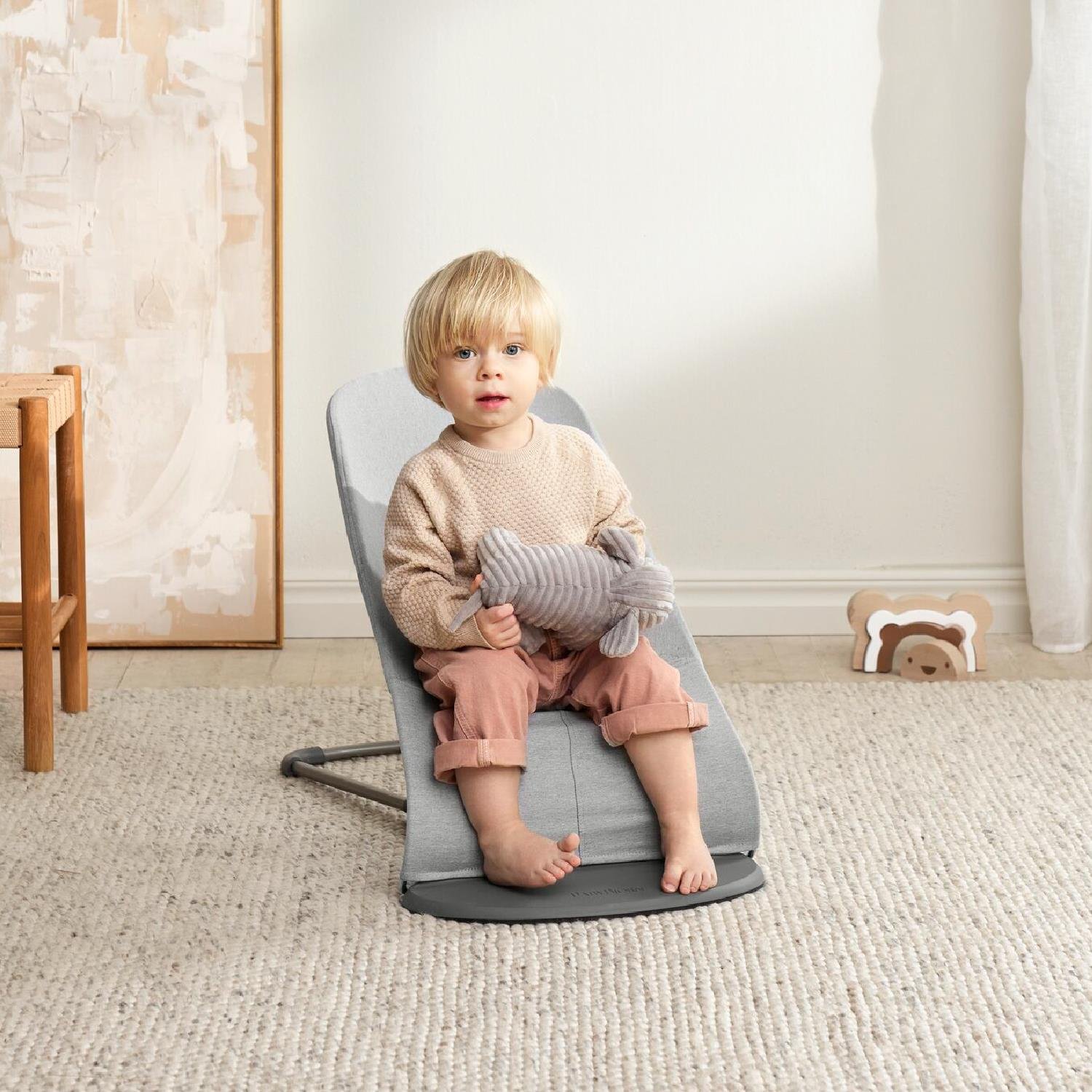 Babybjörn Balance Bliss Ana Kucağı Woven Melange Oyuncaklı / Light Grey