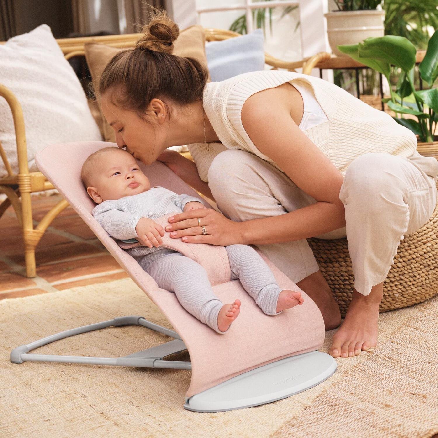 Babybjörn Balance Bliss Ana Kucağı Woven Melange Oyuncaklı / Light Pink