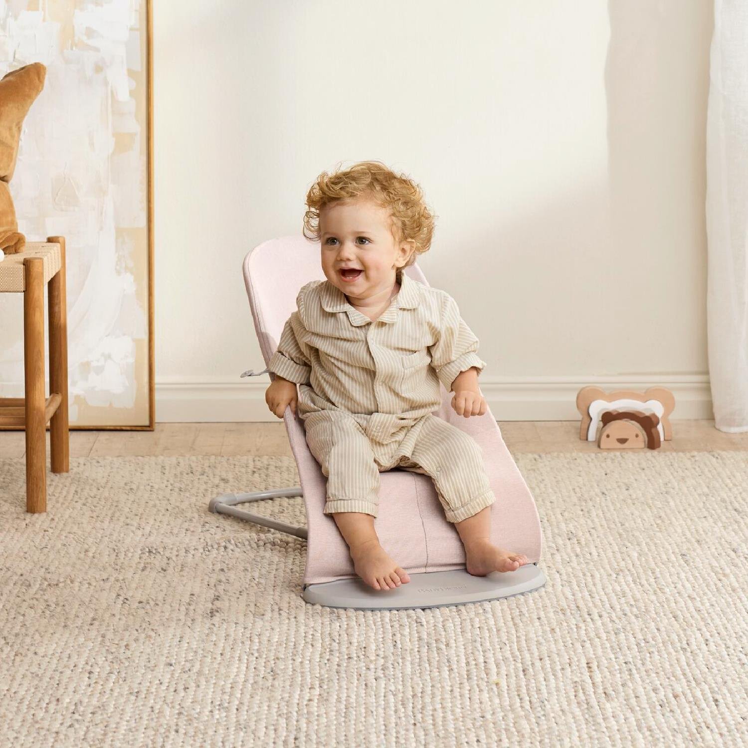 Babybjörn Balance Bliss Ana Kucağı Woven Melange Oyuncaklı / Light Pink