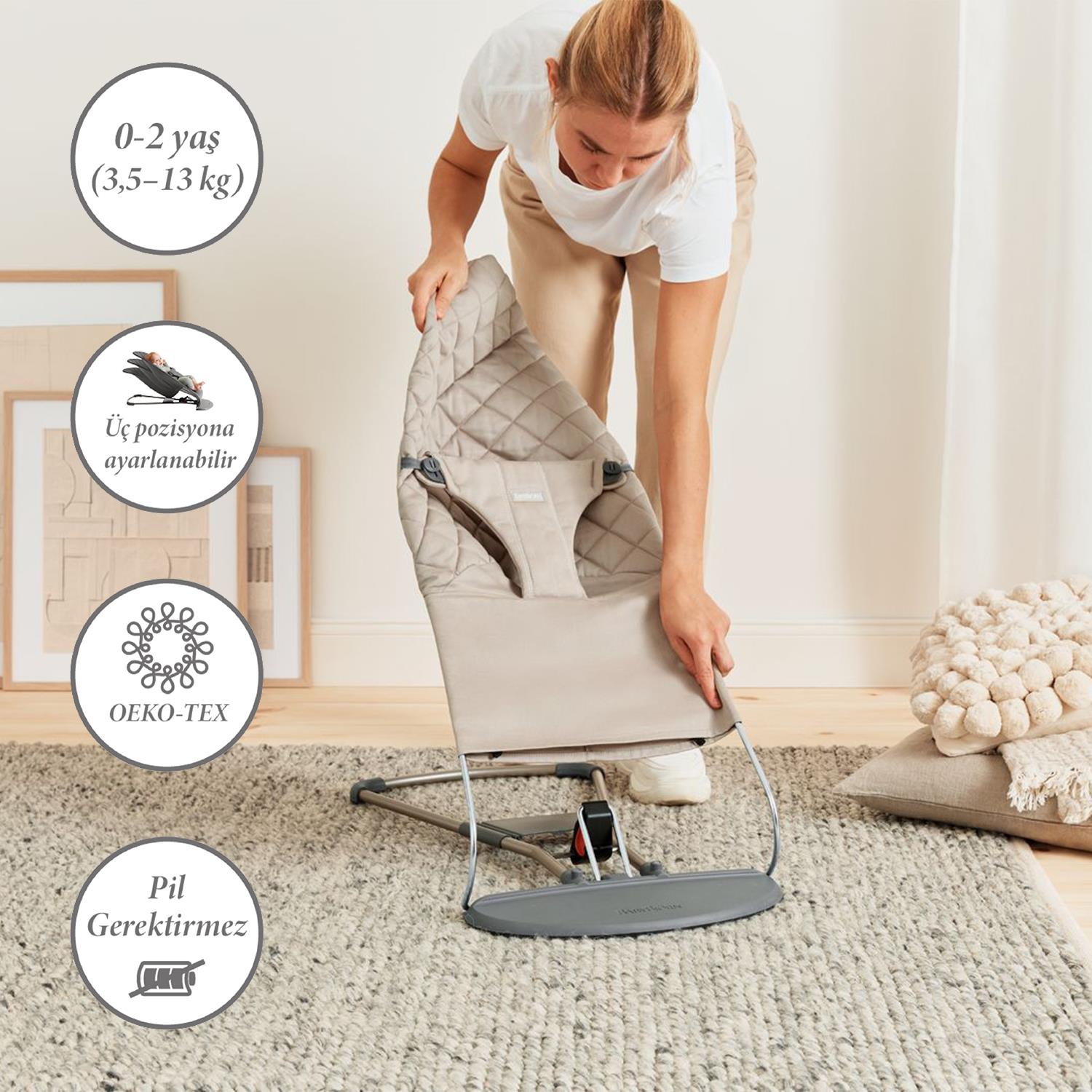 Babybjörn Balance Bliss Ana Kucağı Woven Cotton /Sand Grey