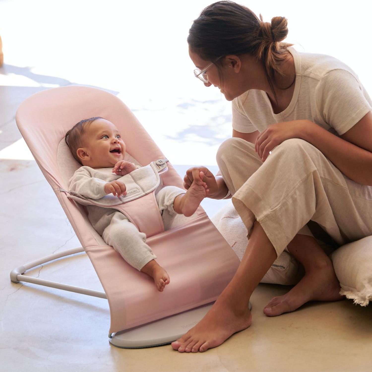 BabyBjörn Balance Soft Ana Kucağı Cotton Jersey / Light Pink Grey