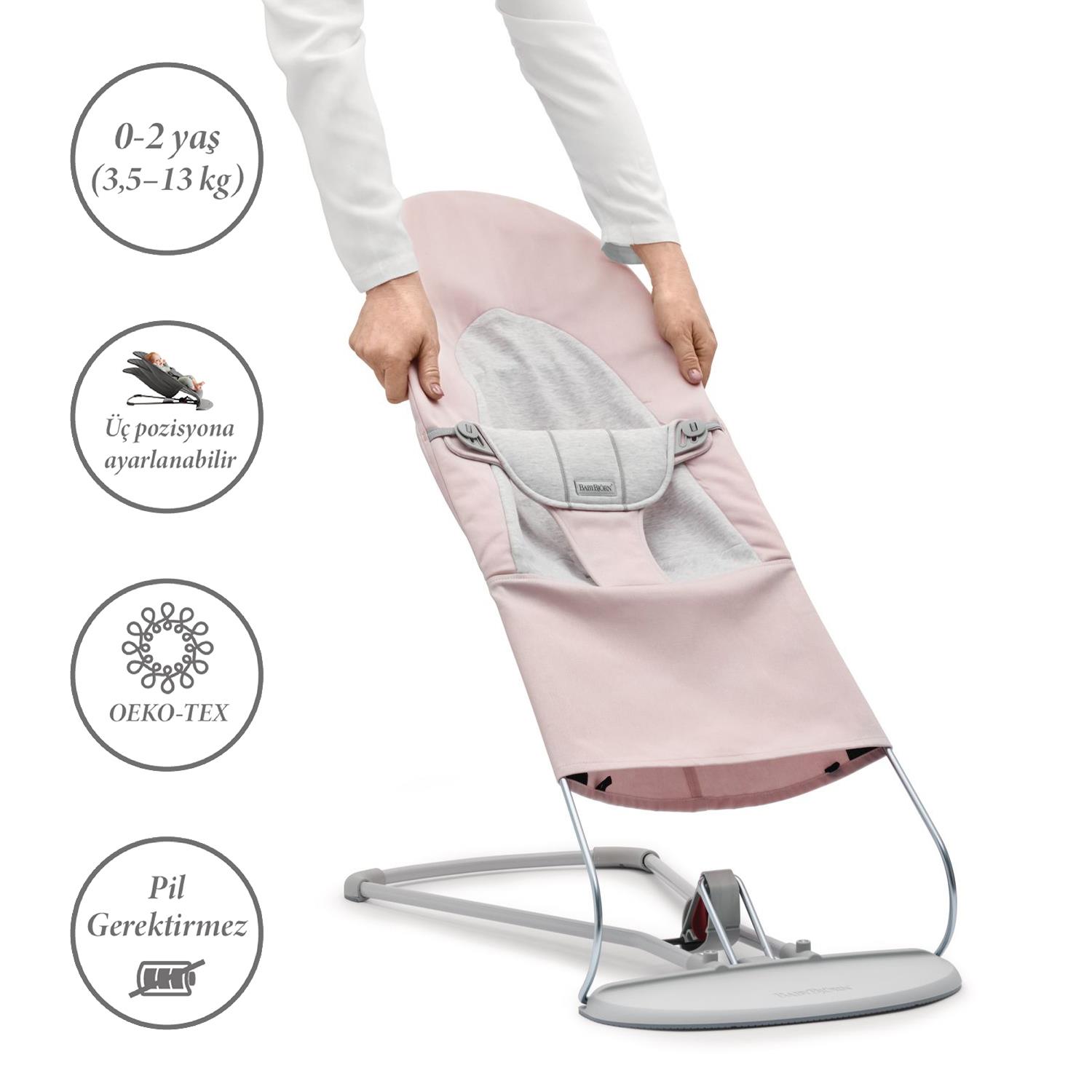 BabyBjörn Balance Soft Ana Kucağı Cotton Jersey / Light Pink Grey