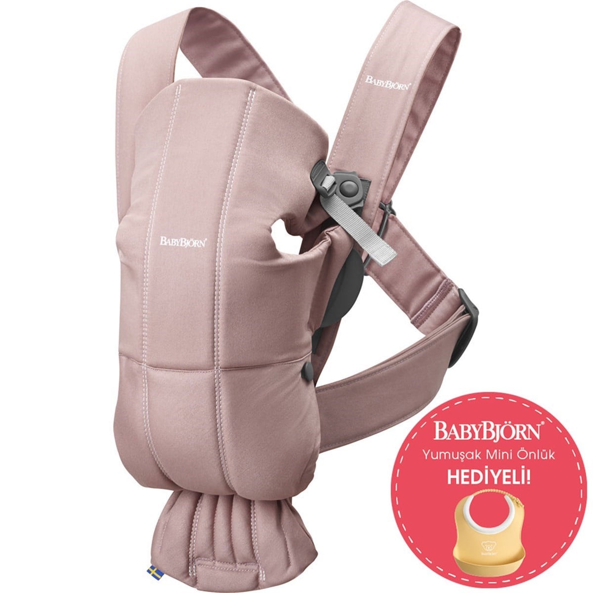 BabyBjörn Balance Soft Ana Kucağı & Kanguru Mini 3D Cotton Yenidoğan Seti / Light Pink