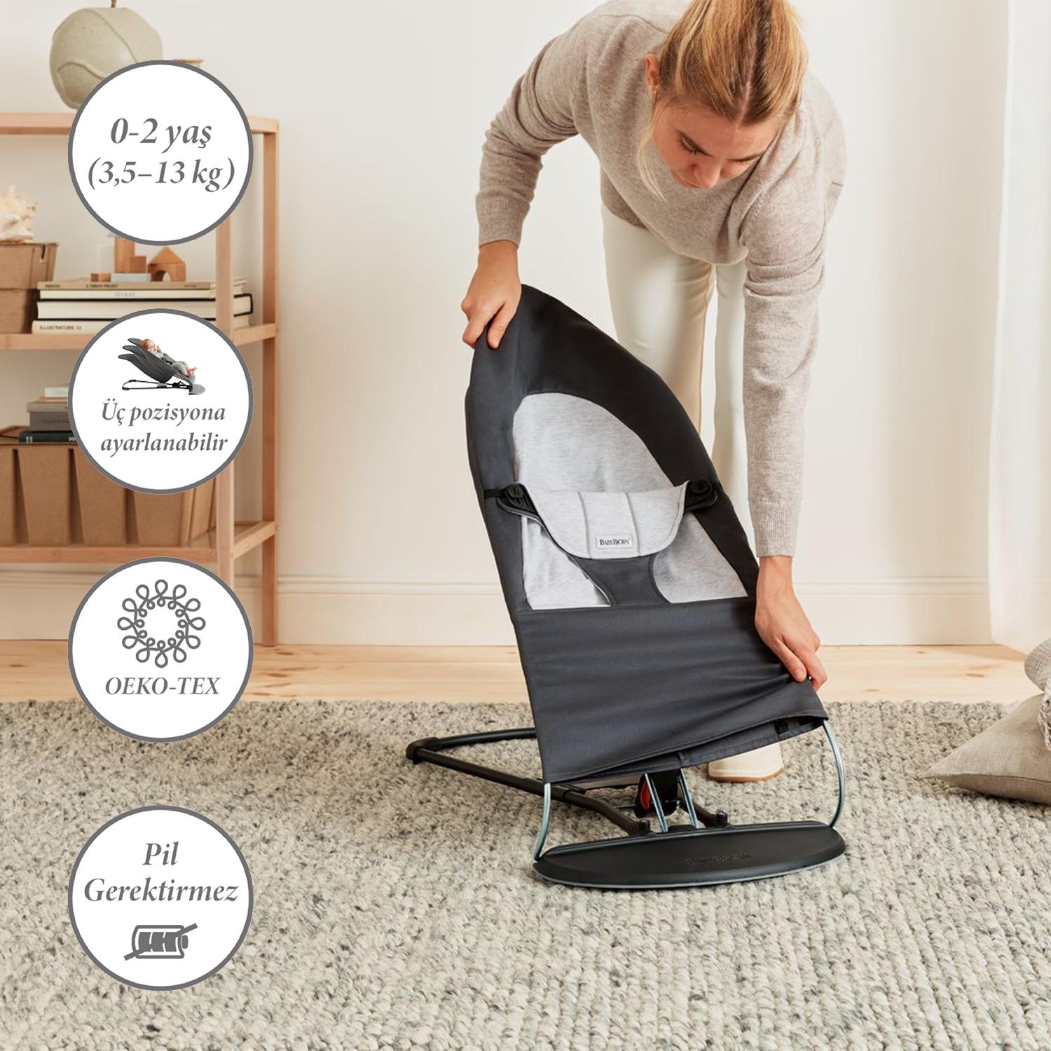 BabyBjörn Balance Soft Ana Kucağı Dark Grey / Grey Cotton Jersey