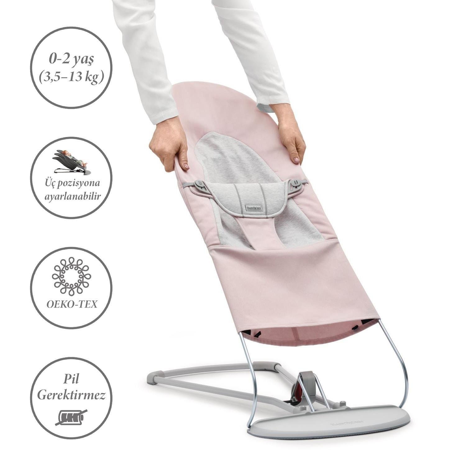 BabyBjörn Balance Soft Ana Kucağı Cotton Jersey / Light Pink Grey