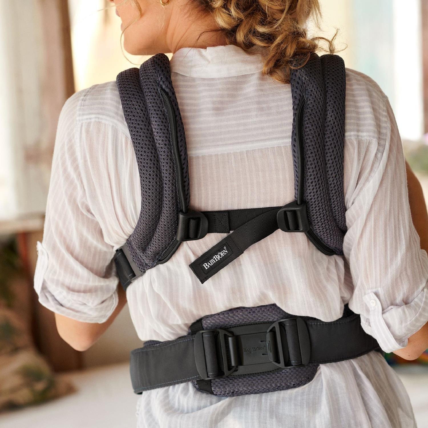 BabyBjörn Balance Soft Woven Jersey Tri-Fabric Dark Grey & Kanguru Harmony Mesh Antracite