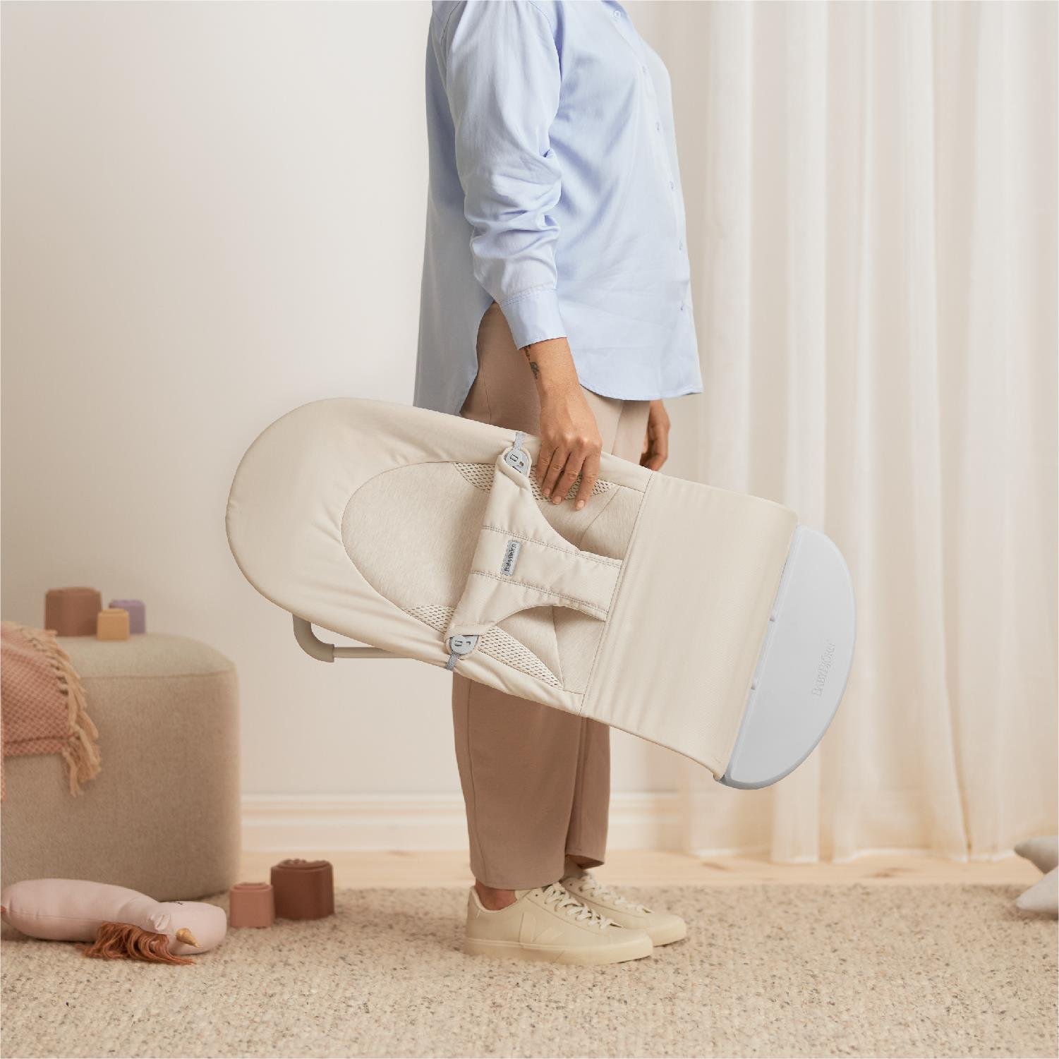 BabyBjörn Balance Woven Jersey Üçlü Kumaş / Light Beige