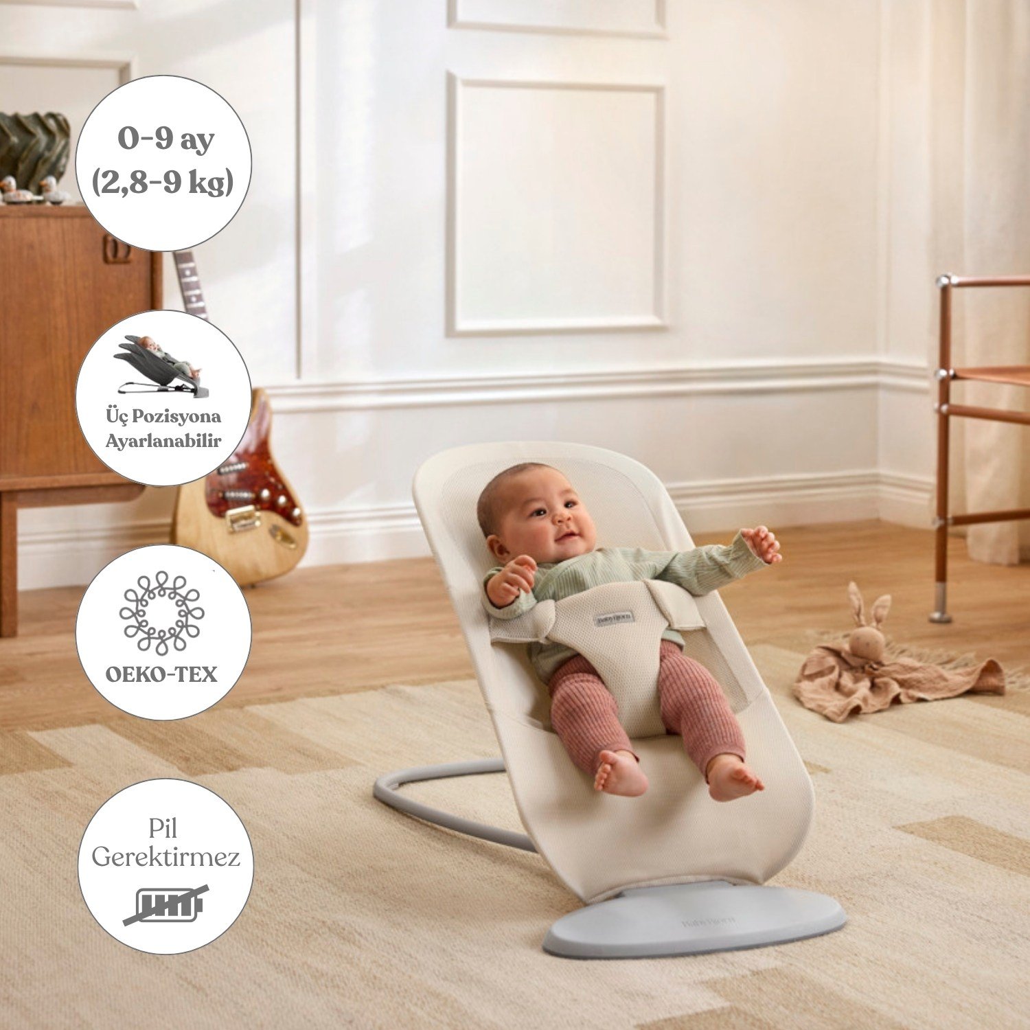 BabyBjörn Begin Ana Kucağı Mesh Cream