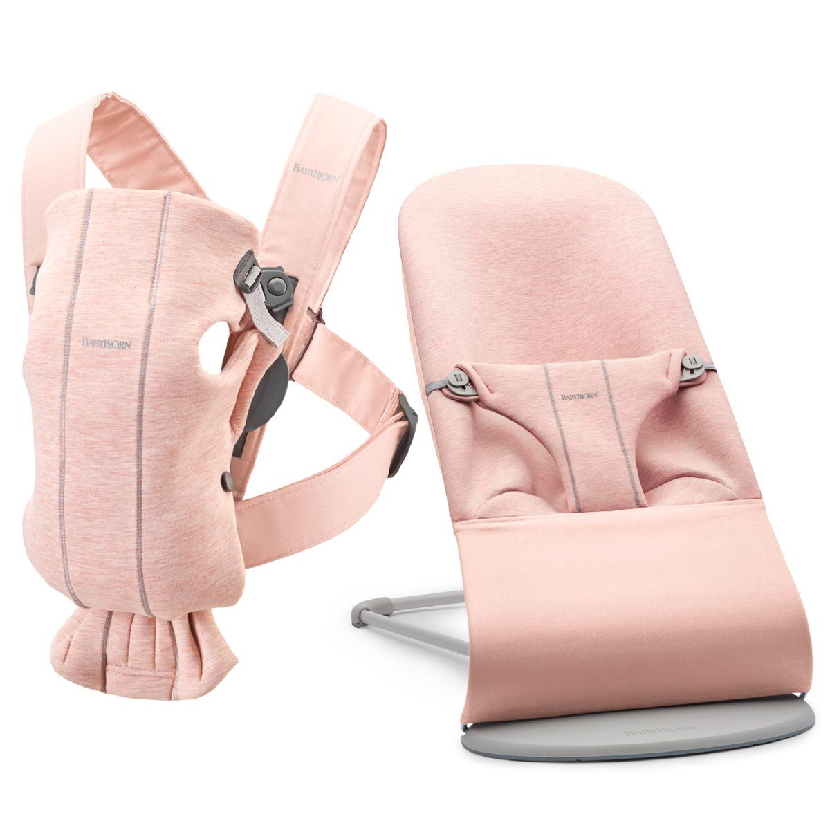BabyBjörn Bliss Ana Kucağı & Kanguru Mini 3D Cotton Jersey Yenidoğan Seti / Light Pink