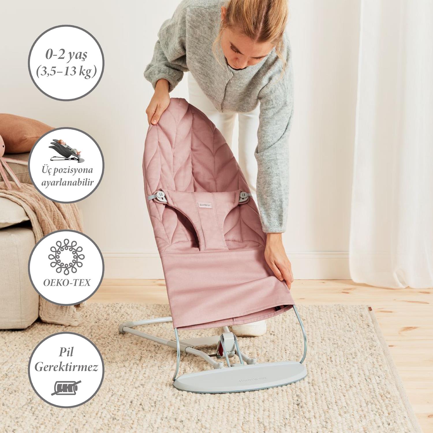 BabyBjörn Bliss Ana Kucağı Petal Woven Cotton / Dusty Pink