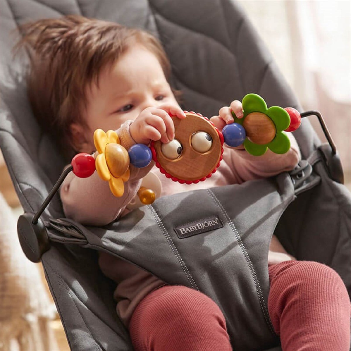 BabyBjörn Bliss Ana Kucağı Petal Cotton Oyuncaklı &  Kanguru Move 3D Mesh / Anthracite